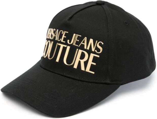 Versace Jeans Couture Pet met logoplakkaat Zwart