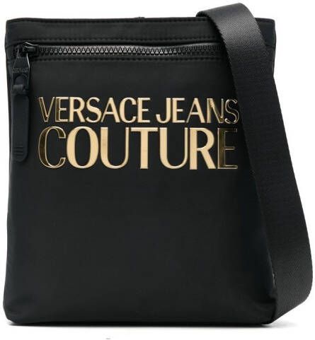 Versace Jeans Couture Messengertas met logoplakkaat Zwart