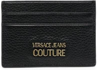Versace Jeans Couture Pasjeshouder met logoplakkaat Zwart