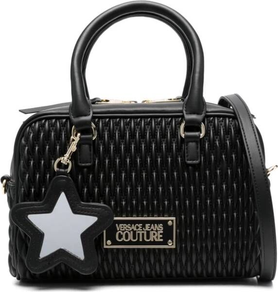 Versace Jeans Couture Leren schoudertas Zwart