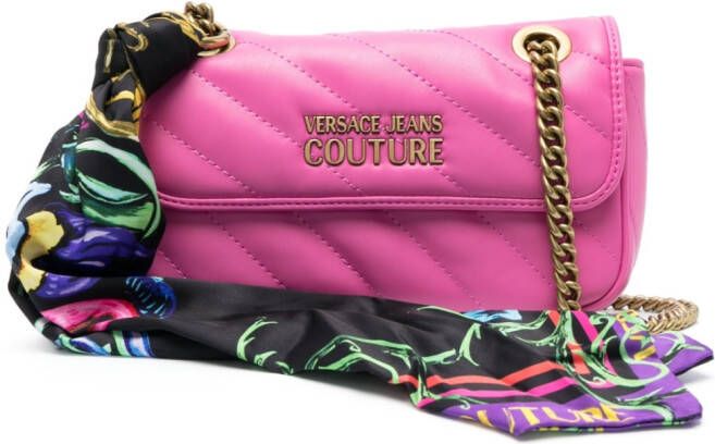 Versace Jeans Couture Schoudertas met logoplakkaat Roze