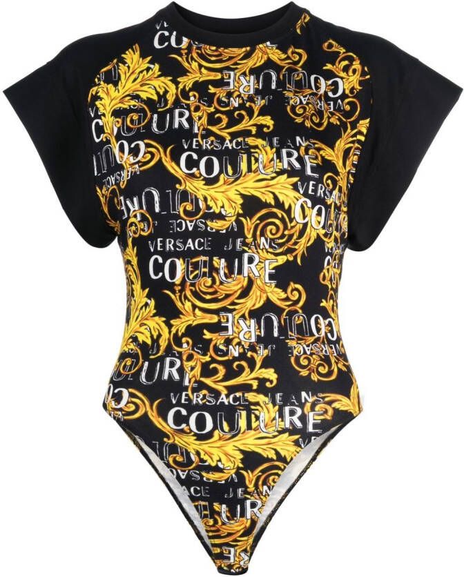 Versace Jeans Couture Body met logoprint Zwart