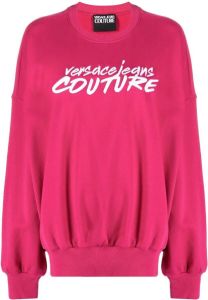 Versace Jeans Couture Sweater met logoprint Roze