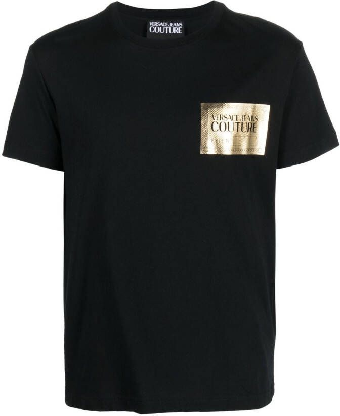 Versace Jeans Couture T-shirt met logoprint Zwart