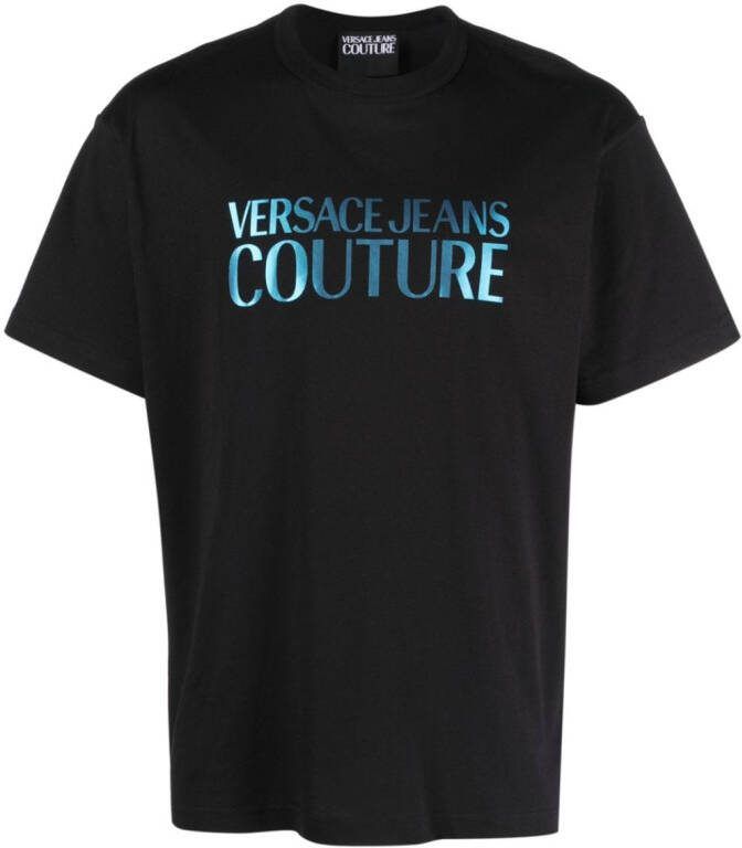 Versace Jeans Couture T-shirt met logoprint Zwart
