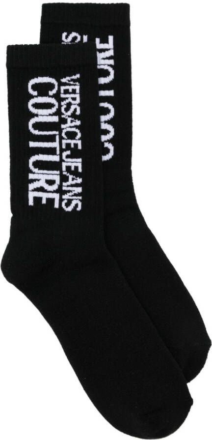 Versace Jeans Couture Sokken met logoprint Zwart