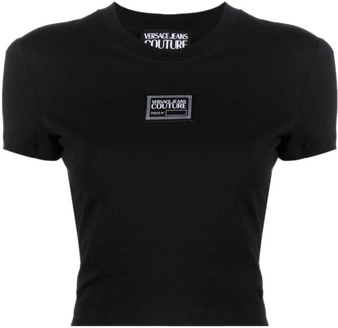 Versace Jeans Couture Cropped T-shirt Zwart
