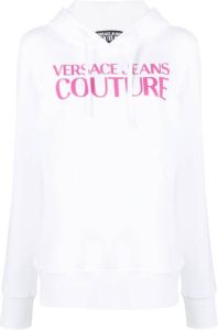 Versace Jeans Couture Hoodie met logoprint Wit