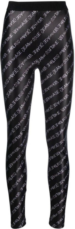 Versace Jeans Couture Legging met logoprint Zwart