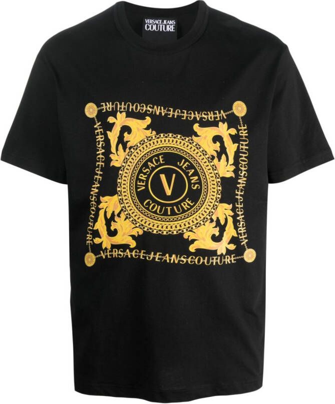 Versace Jeans Couture T-shirt met logoprint Zwart