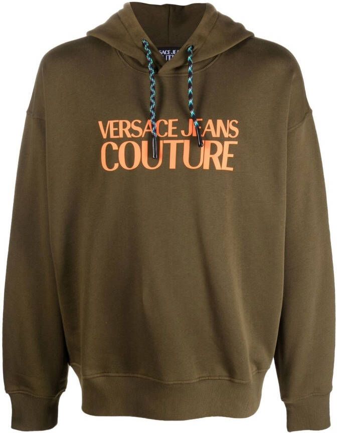 Versace Jeans Couture Hoodie met logoprint Groen