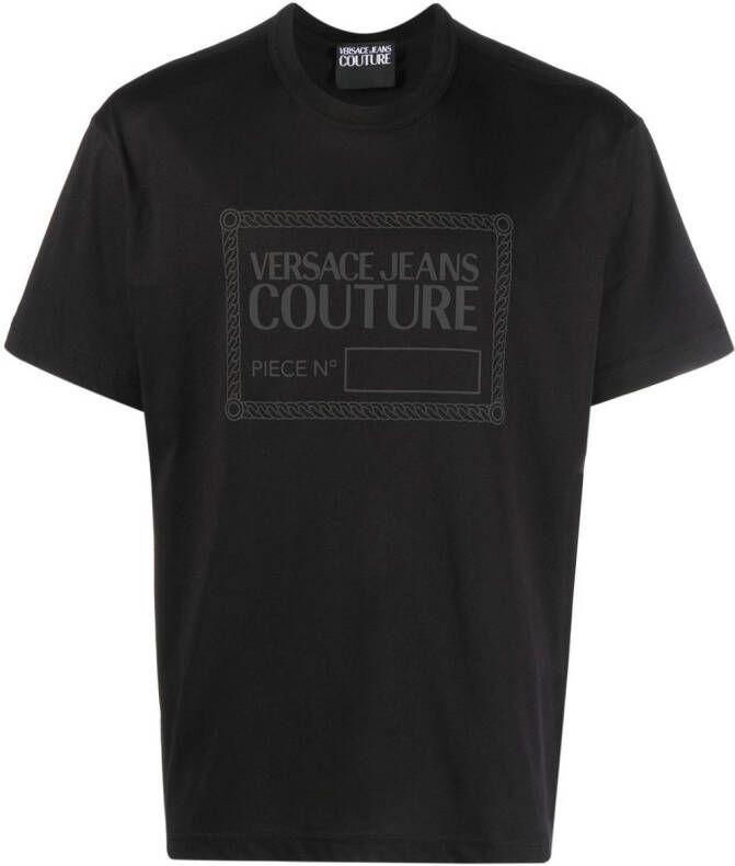 Versace Jeans Couture T-shirt met logoprint Zwart