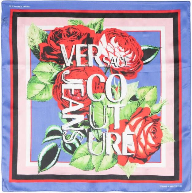 Versace Jeans Couture Sjaal met logoprint Paars