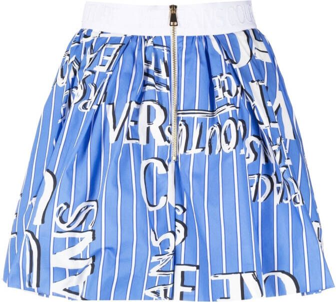 Versace Jeans Couture Shorts met logoprint Blauw