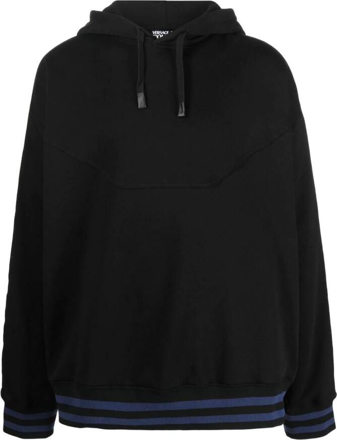 Versace Jeans Couture Hoodie met logoprint Zwart