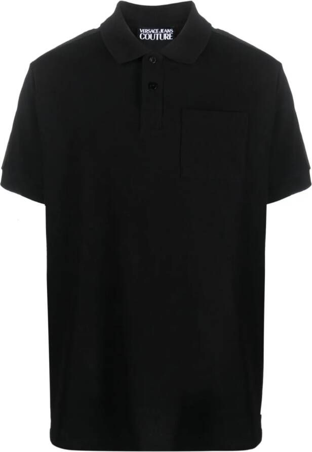 Versace Jeans Couture Poloshirt met logoband Zwart