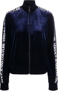 Versace Jeans Couture Sweater met logoband Blauw