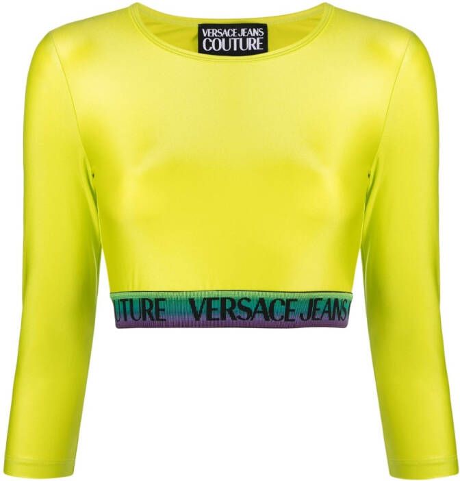 Versace Jeans Couture Tanktop met logo afwerking Groen