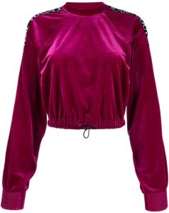 Versace Jeans Couture Fluwelen sweater Roze