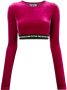 Versace Jeans Couture Fluwelen top Rood - Thumbnail 1