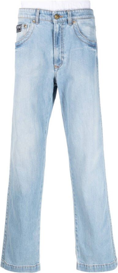 Versace Jeans Couture Jeans met wijde pijpen Blauw