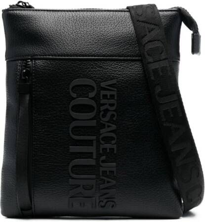 Versace Jeans Couture Messengertas met logo-reliëf Zwart