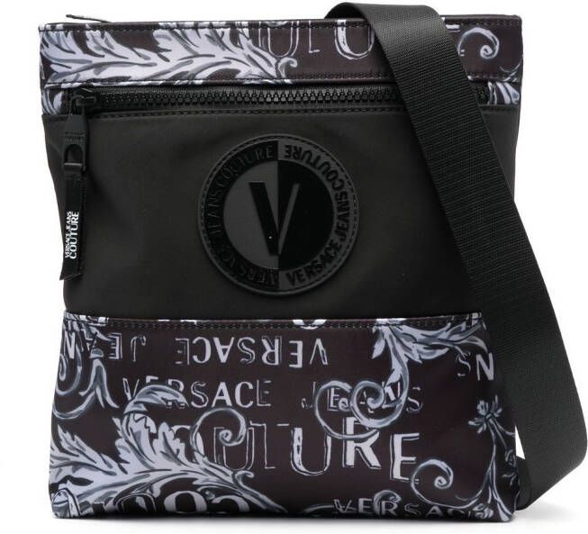 Versace Jeans Couture Messengertas met logoprint Zwart