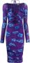 Versace Jeans Couture Midi-jurk met bloemenprint Paars - Thumbnail 1