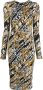 Versace Jeans Couture Midi-jurk met logoprint Zwart - Thumbnail 1