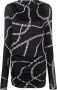 Versace Jeans Couture Mini-jurk met bloemenprint Zwart - Thumbnail 1