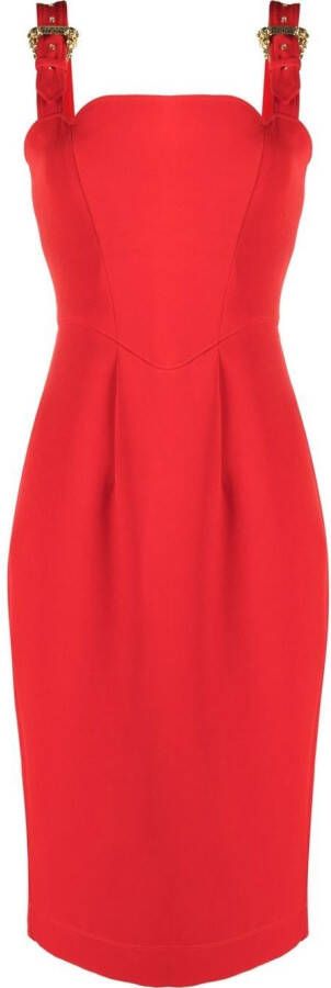 Versace Jeans Couture Mini-jurk met gesp Rood