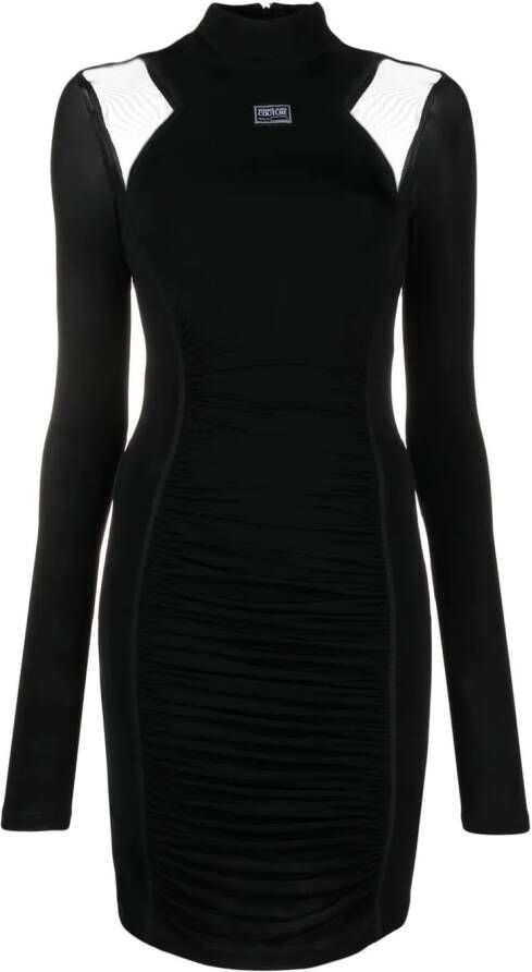 Versace Jeans Couture Mini-jurk met mesh vlak Zwart