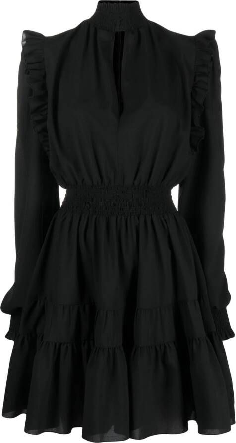 Versace Jeans Couture Mini-jurk met ruches Zwart