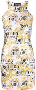 Versace Jeans Couture Mouwloze mini-jurk Wit