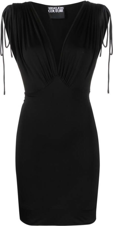 Versace Jeans Couture Mouwloze mini-jurk Zwart