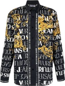 Versace Jeans Couture Overhemd met logo afwerking Zwart