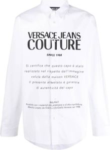 Versace Jeans Couture Overhemd van stretch-katoen Wit