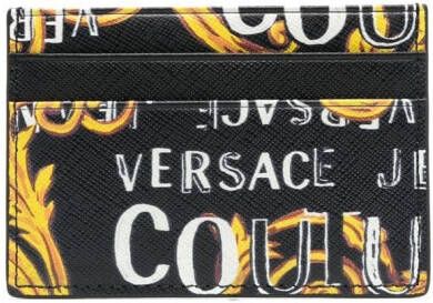 Versace Jeans Couture Pasjeshouder met baroccoprint Zwart