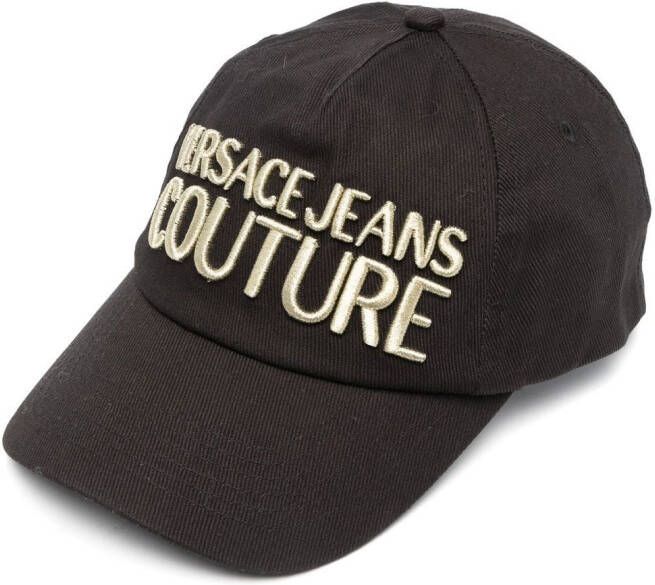 Versace Jeans Couture Pet met geborduurd logo Zwart