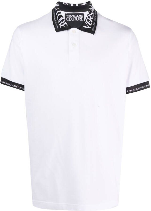 Versace Jeans Couture Poloshirt met geborduurd logo Wit