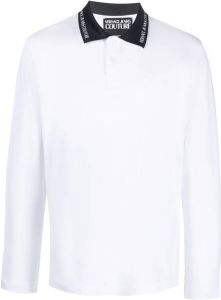 Versace Jeans Couture Poloshirt met lange mouwen Wit