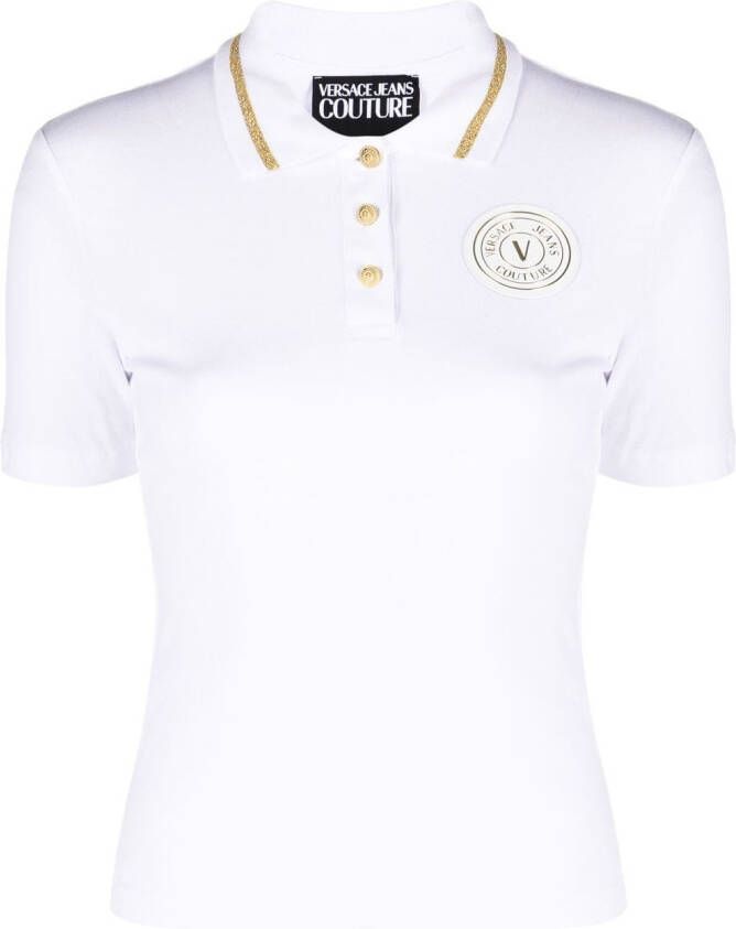 Versace Jeans Couture Poloshirt met logo Wit