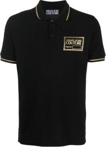 Versace Jeans Couture Poloshirt met logopatch Zwart