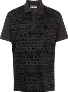 Versace Jeans Couture Poloshirt met logoprint Zwart