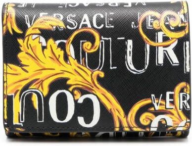 Versace Jeans Couture Portemonnee met Barocco print Zwart