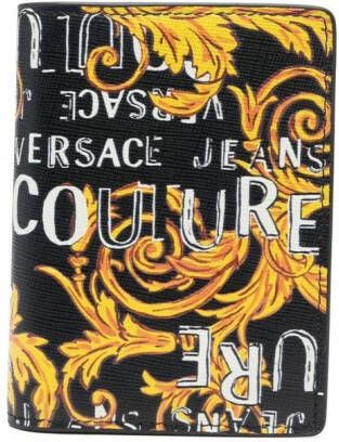 Versace Jeans Couture Portemonnee met barokprint Zwart