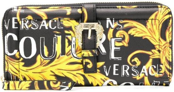 Versace Jeans Couture Portemonnee met logo Zwart