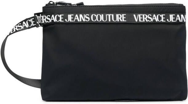 Versace Jeans Couture Portemonnee met logoband Zwart