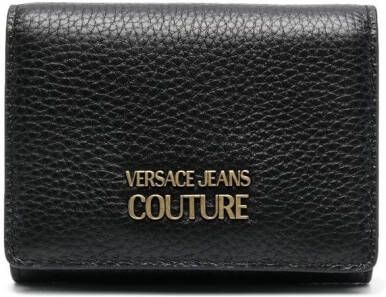 Versace Jeans Couture Portemonnee met logoplakkaat Zwart