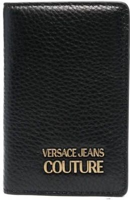 Versace Jeans Couture Portemonnee met logoplakkaat Zwart